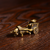 Bronze Bull Pendulum Pieces Money Bull Chinese style Home Decoration Tricks of the Bull Crafts Handicraft Cattle Raster Tea Darling Living Room Furnishing