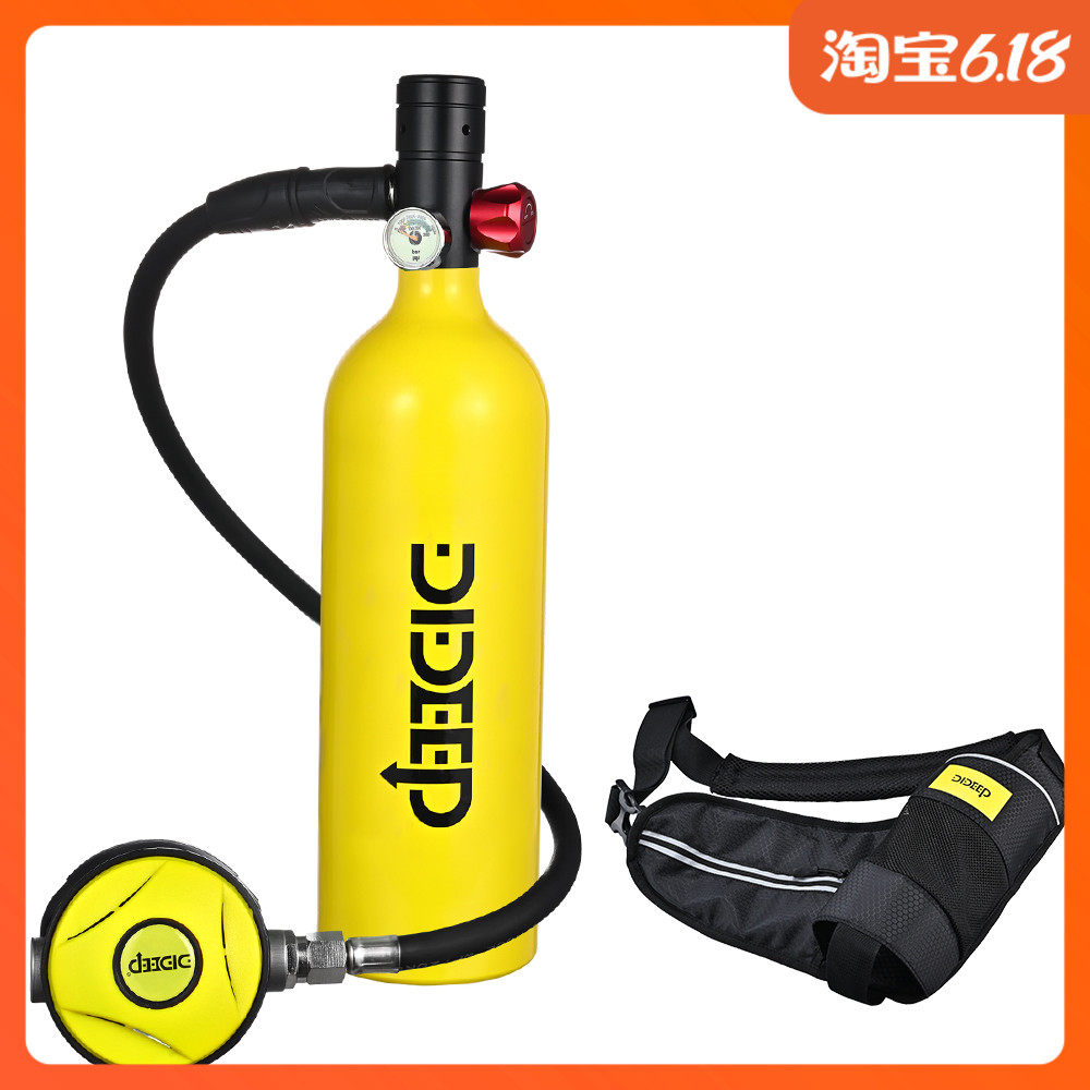 Swimming fishing for long time in underwater oxygen tank portable diving bottle equipment with specialized deep dive absorber