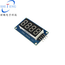 4-digit Gongyang digital tube display module LED brightness adjustable with clock point TM1637 compatible