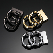 Mens belt buckle needle buckle alloy trend smooth buckle 3 4cm Double G buckle pants with head fashion waist head fashion