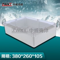 380*260*105 plastic shell transparent cover waterproof box meter housing power junction box