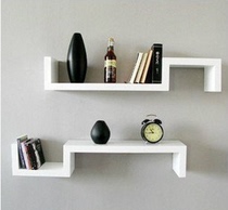 S-shaped special shape partition shelf wall decoration rack wall hanging shelf TV background living room study bedroom