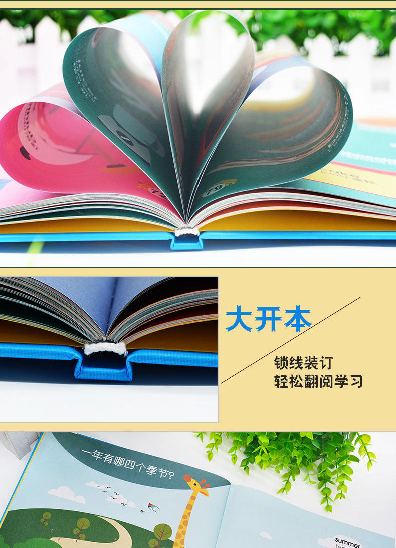 可点读全彩硬壳双语音频丨儿童幼儿英语单词大