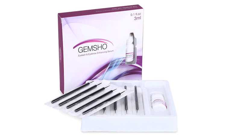 Mỹ nhập khẩu GEMSHO mascara lông mi tăng trưởng chất lỏng siêu dày lông mày tăng trưởng chất lỏng uốn không thấm nước mascara trong suốt