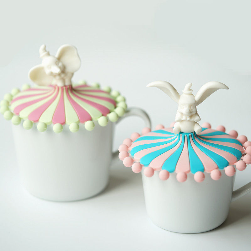 Japanese Francifarnc Dumbo silicone heat-resistant cup lid Circus mug water cup lid original packaging
