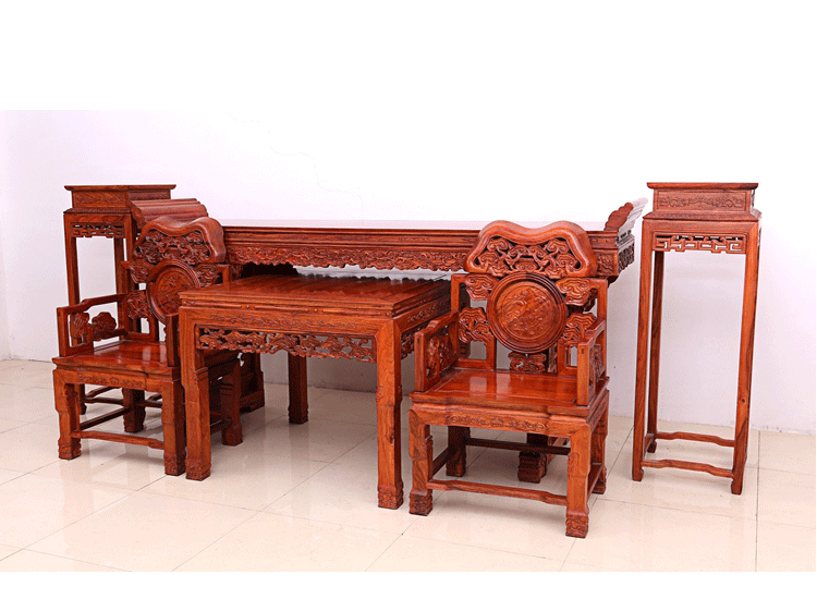 Nội thất gỗ gụ trong hội trường bốn sáu bộ bệ gỗ vững chắc hiên nhà tám bàn cổ tích kết hợp phòng khách phong cách Trung Quốc cho bàn - Bàn / Bàn 	bàn làm việc gỗ cổ điển	