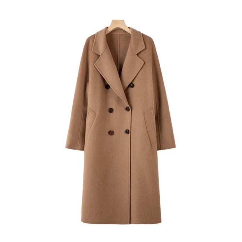 100% Camel Hair Classic 801 Casual Versatile High-End Long Double-Sided Camel Hair Coat 2 100% Camel Hair Classic 801 Casual Versatile High-End Long Double-Sided Camel Hair Coat 2