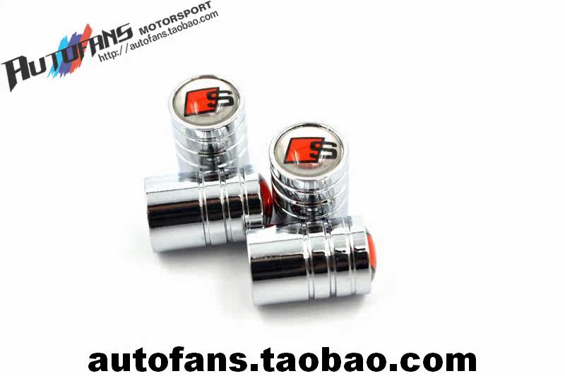 Suitable for Audi car with modified S white tire valve cap cover valve core sleeve valve cover