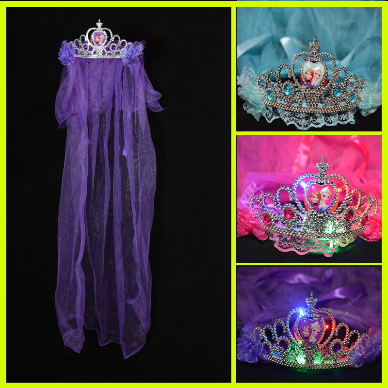 Children's crown hair hoop with girl's hair Princess clothes blossom headdress and hair for little girl's garment