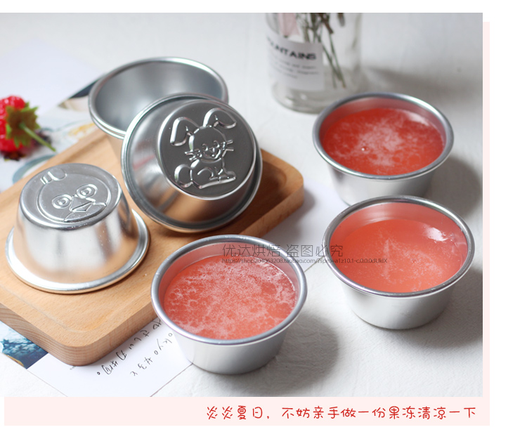 Hợp kim nhôm bánh khuôn phim hoạt hình động vật thạch pudding khuôn trứng bánh tart bánh pudding 12 Zodiac khuôn bột mát - Tự làm khuôn nướng khay làm bánh