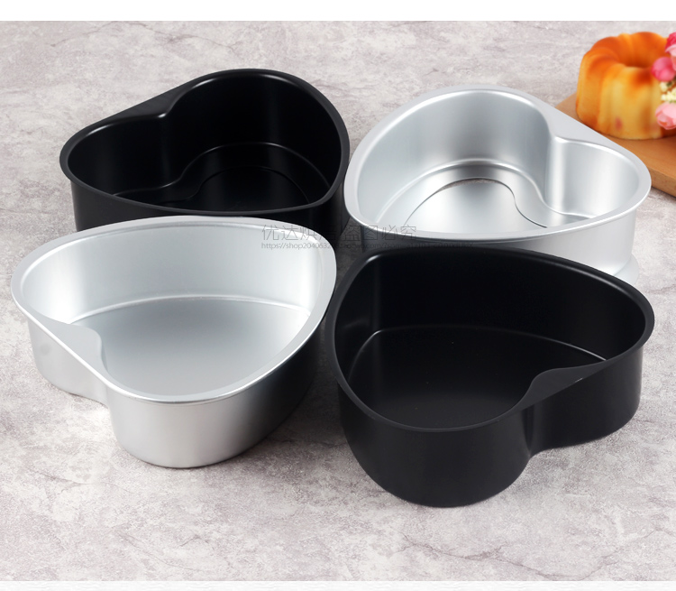 Khuôn bánh hình trái tim yêu kiểu hoạt động cuồng phong Bánh khuôn anode sống đáy không dính bánh khuôn dưới - Tự làm khuôn nướng khuôn silicon