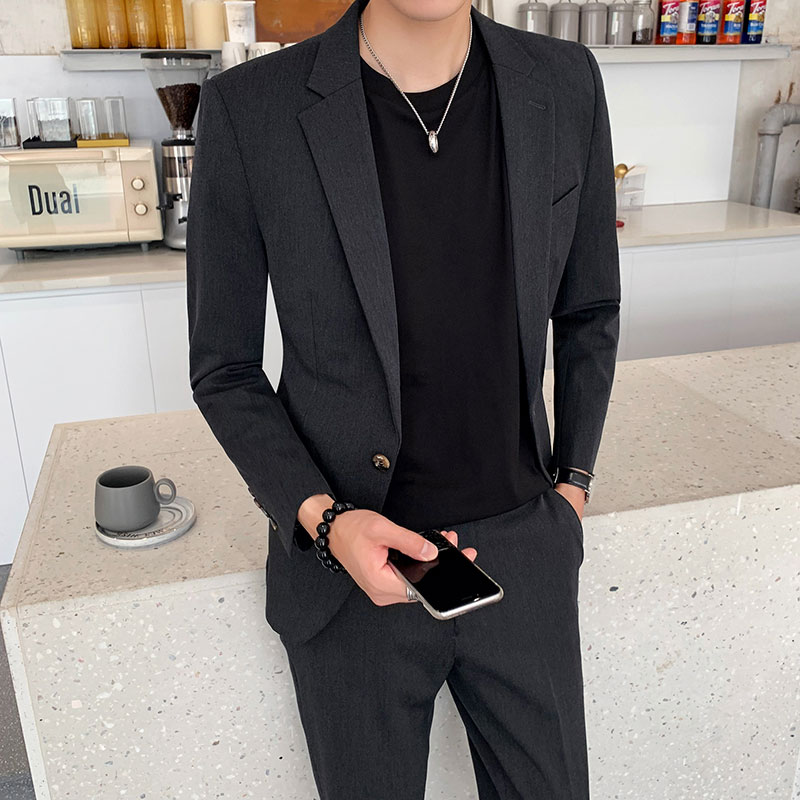 Casual suit men's suit Korean version trend slim handsome bridesmaid wedding dress business formal wear men's suit