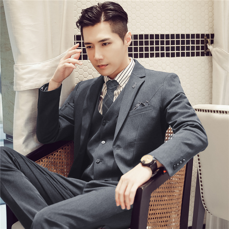 S F Marceau~Western Style and Stylish Men's Suit Suit Marriage New Groomsmen Wedding Dress British Style Slim