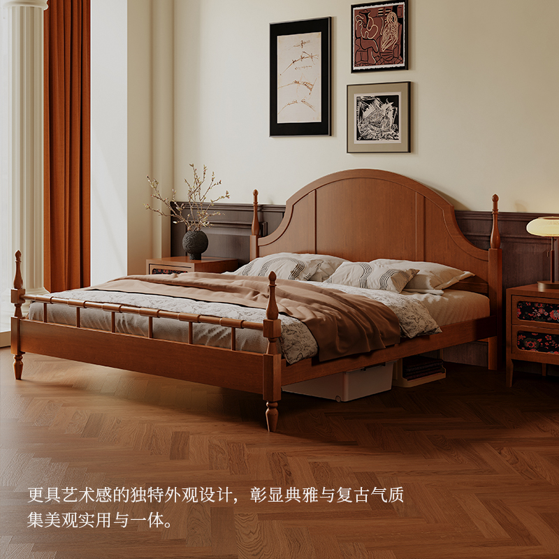 ULLLO法式复古实木床：复古风潮下的奢华睡眠体验👑