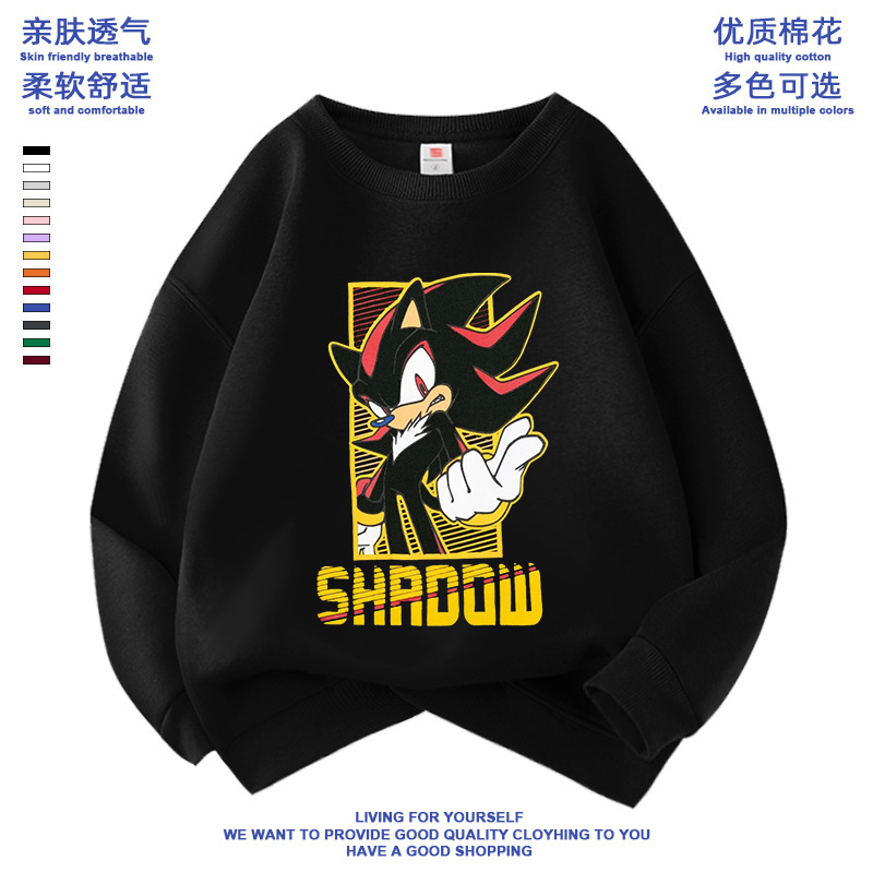 Sonic Clothing Children's Long-Sleeve Super Sonic Summer Print Boys' Tops Super Sonic Mouse Children's Clothing Spring and Autumn T-Shirt