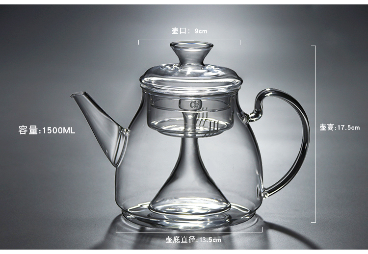 Title 1, Tetera de vidrio a vapor de gran capacidad para...