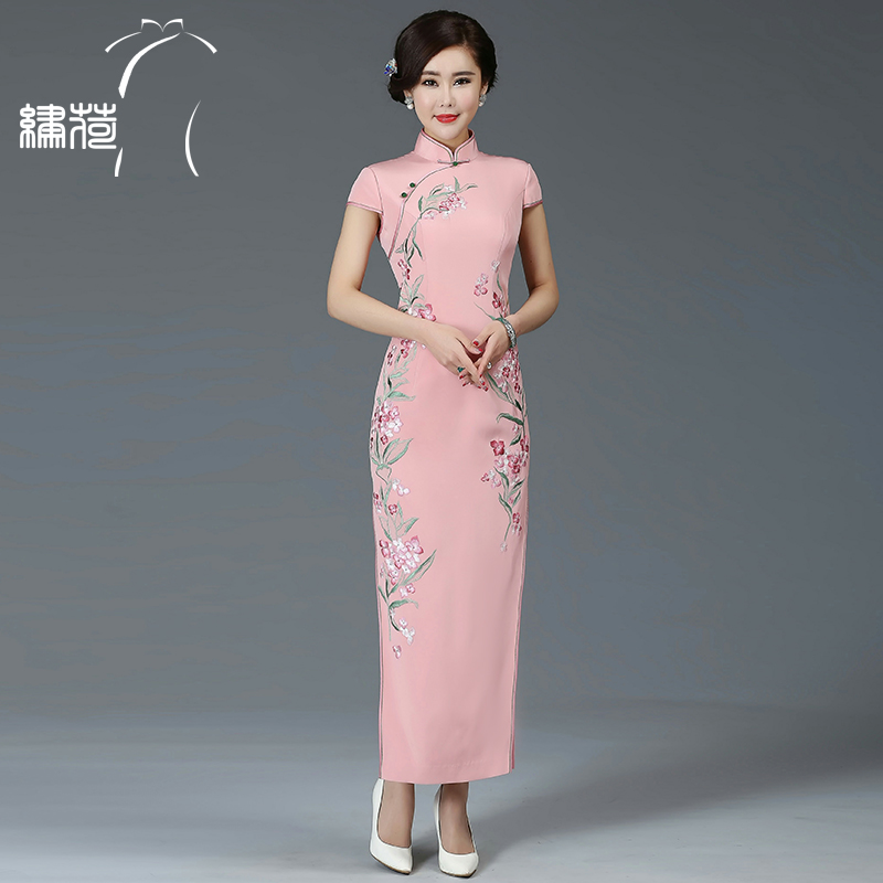 绣荷 Autumn silk cheongsam, dress