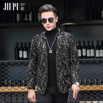 New Haining leather leather men Korean slim sheep leather suit men leather jacket business suit jacket