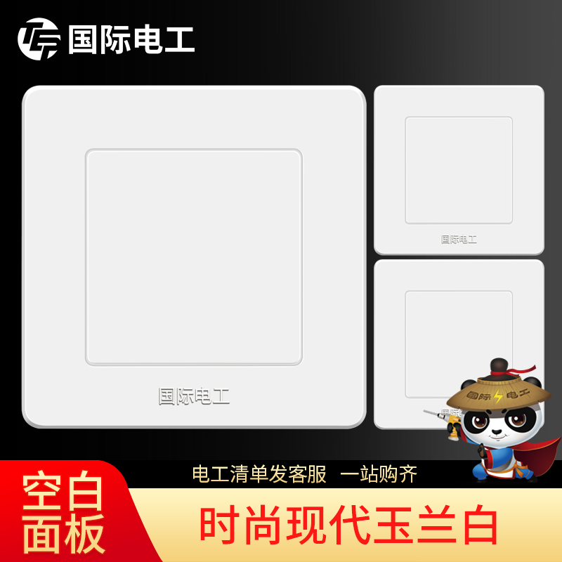 (3 Only Clothing) International Electrician 86 Type Wall Switch Socket Panel Concealed Home Blank Plate Bezel Cover Plate