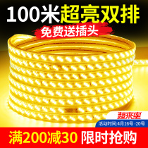 100 m led lamp with whole roll of home living room ceiling neon tricolour color changing line light 220v ultra bright light with strip