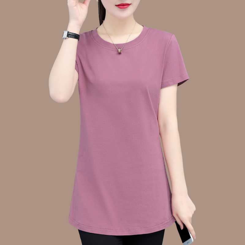 Women's Short-Sleeved T-Shirt, Mid-Length Summer Wear, 2026 New Summer Thin Pure Cotton Clothing, Loose Casual Top Women's Short-Sleeved T-Shirt, Mid-Length Summer Wear, 2026 New Summer Thin Pure Cotton Clothing, Loose Casual Top