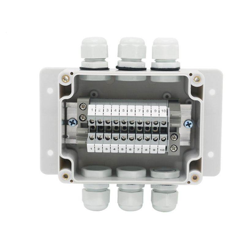 115*90*55 outdoor waterproof junction box ABS new material with UK terminal three in three out with ear distribution box IP66