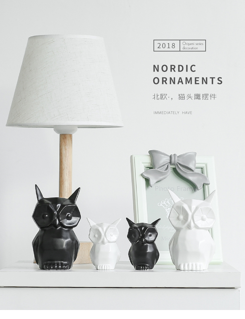 Nan sheng Nordic I and contracted animal ceramic furnishing articles sitting room adornment household act the role ofing is tasted mesa gift owl