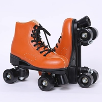 858 коричневая кожа и черное колесо (доставка+шнурки)