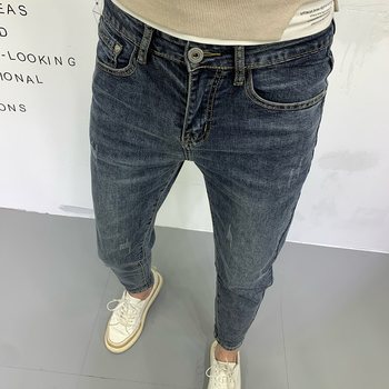 Nine-point trousers washed autumn and winter slim fit skinny jeans