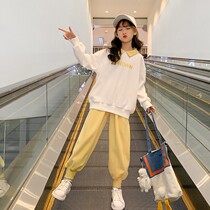 Girl Clothing Trendy Suit Foreign Air 2022 Spring Dress New Spring Autumn Sweatshirt CUHK Child Tide Han Van Fried Street Fire Exploits