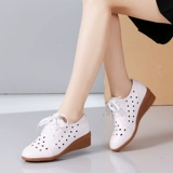 Летние сандалии, туфли для матери, танцующая спортивная обувь, из натуральной кожи, мягкая подошва