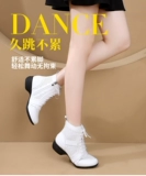 Демисезонные туфли, флисовые танцующие короткие сапоги, ботинки, мягкая подошва, из натуральной кожи