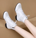 Демисезонные туфли, флисовые танцующие короткие сапоги, ботинки, мягкая подошва, из натуральной кожи