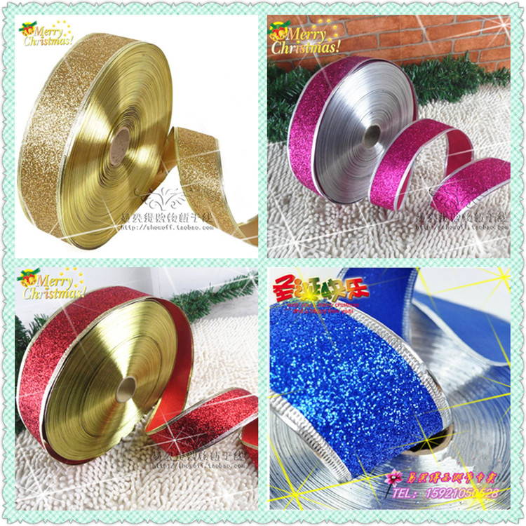 Bow Ribbon Christmas Bow Ribbon Golden Red Ribbon Christmas Decoration Ribbon Ribbon