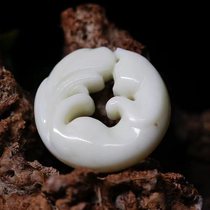 Fanhua Creation Natural Blue Field Jade White Jade Nine-tailed Fox Pendant Pendant Free Rope