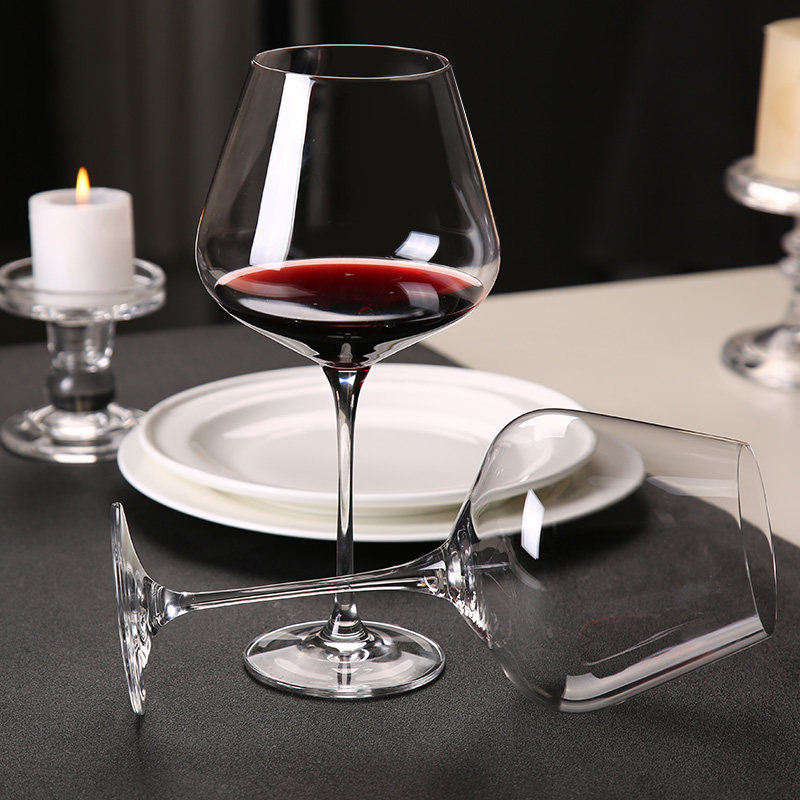 Professional Handmade Home Big Red Wine Glass Suit Small Lavish High Foot Cup 6 Only Burgundy Burgundy Decanter Decanter