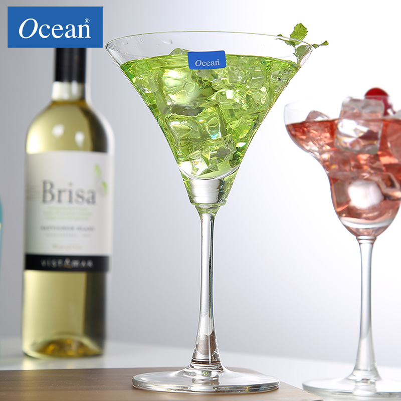 Thai imports Ohine-crystal cocktail glasses High footed glass of red wine glasses Martian Triangle Cup Bar Cup-Taobao
