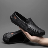 潮仁区 Летние дышащие универсальные трендовые туфли для отдыха, из натуральной кожи