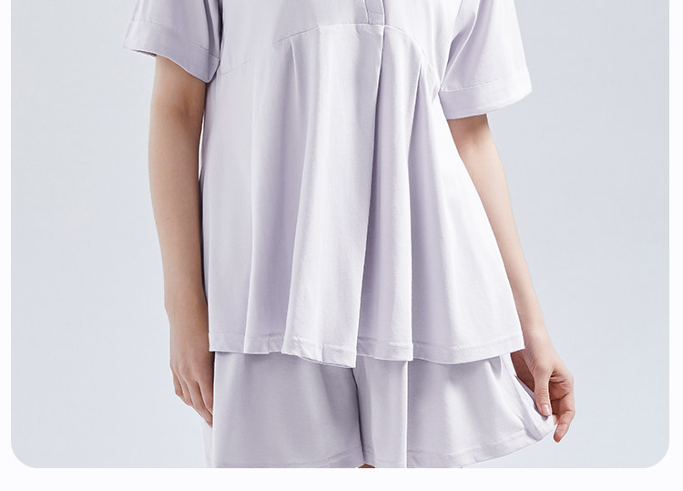 歌美姿孕妇睡衣短袖夏季孕期产前莫代尔月子服哺乳家居服胸垫套装 — 30