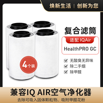Adapting IQAir purifier filter element HealthPro GC activated carbon HEPA filter element set