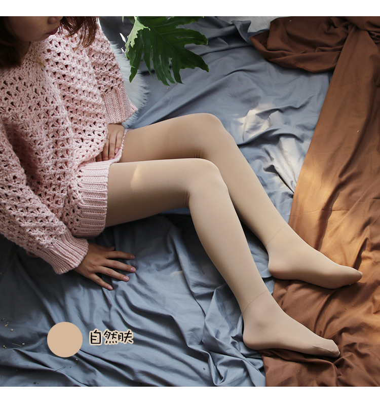 Quần legging da nữ mùa xuân và mùa thu nhung mỏng nhẹ chân cộng với da nhung đen bước ra bên ngoài mang vớ nữ mùa thu đông các loại quần tất nữ 