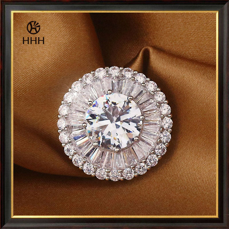 High-end Female Buttons CRYSTAL INLAID DRILLING WATER DRILL ZIRCONS ADVANCED ACCESSORIES ROUND DECORATED CLOTHES BUTTONS WITH BUTTONS FOR DRILLING BUTTONS AND BUTTONS