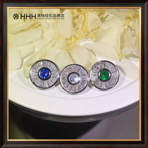 HHH upscale water drill button cardiovert shirt with suit blouse dresses zircon stone female button crystal button diy round