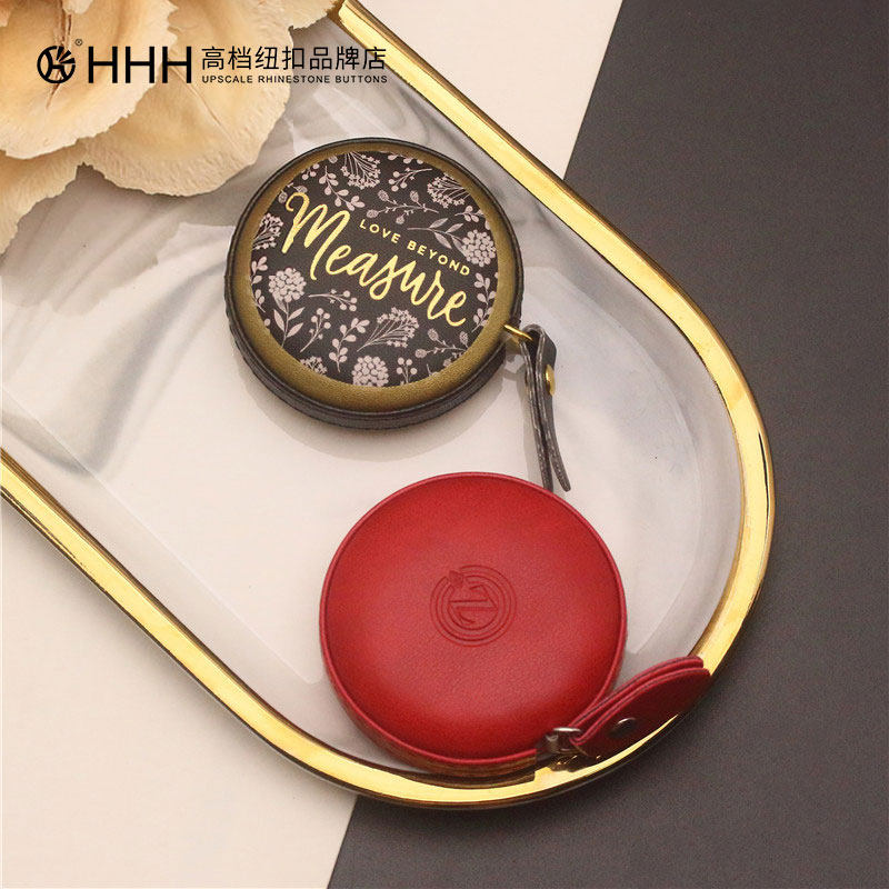 HHH round mini small measuring tape measuring three-walled measuring clothes portable ruler double scale multifunctional leather ruler soft ruler
