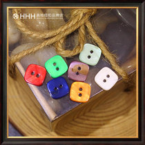 HHH High-end Shell Button Natural Color Two Eyewear Buttoned Shirt Cardiovert Blouse Buttonup Diy Square Button