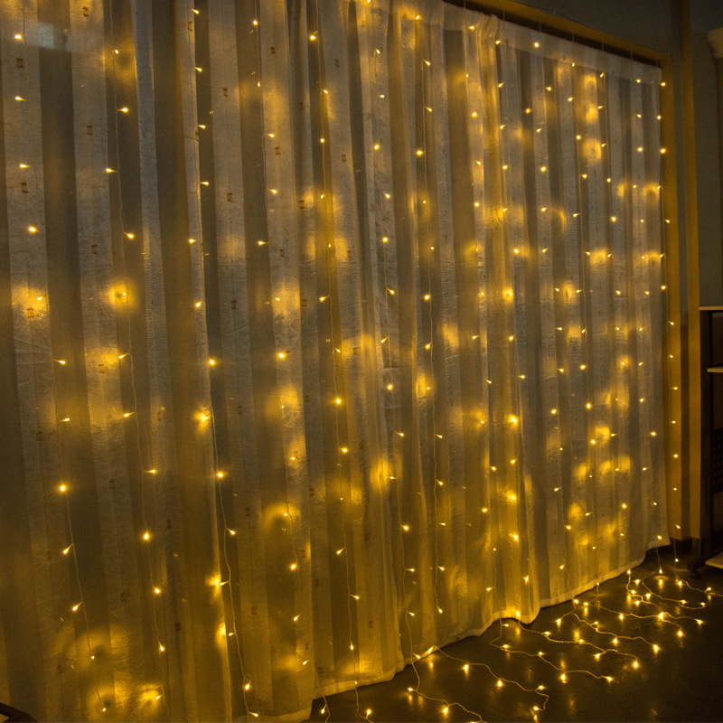 LED color lights Flash lights Light string starry live anchor background Curtain lights Decorative lights Bedroom dream waterfall lights