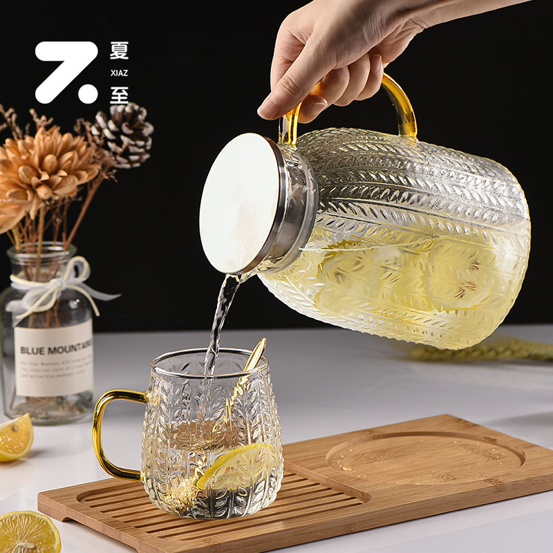 Glass kettle Heat-resistant explosion-proof flower tea Afternoon tea Tea set Fruit teapot Candle making tea Household large capacity