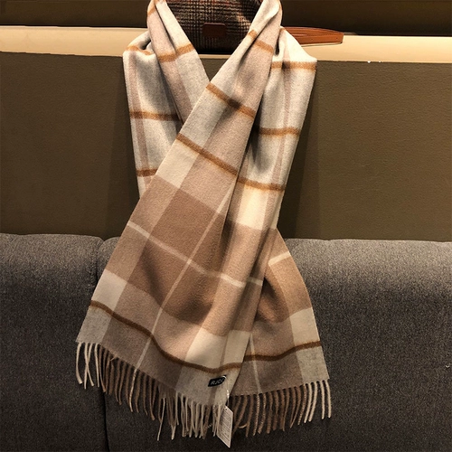 Кашемировый удерживающий тепло зимний кофейный шарф для друга, легкий роскошный стиль