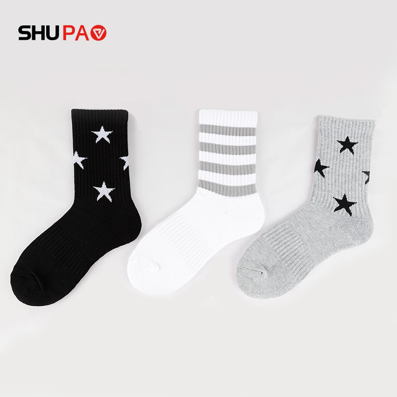 Shu running men's stockings autumn and winter thickened basketball towel bottom professional sports socks Cotton Sweat, deodorant and warm tide