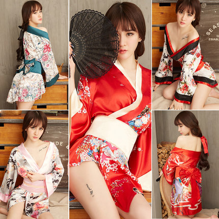 情趣内衣服激情套装骚开档透明血滴子日本制服诱惑可爱女性感和服-tmall.com天猫